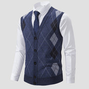 LIAM™ | Men's Diamond-Knit Lined Vest