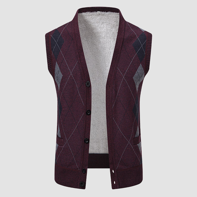 LIAM™ | Men's Diamond-Knit Lined Vest