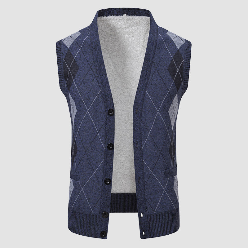 LIAM™ | Men's Diamond-Knit Lined Vest