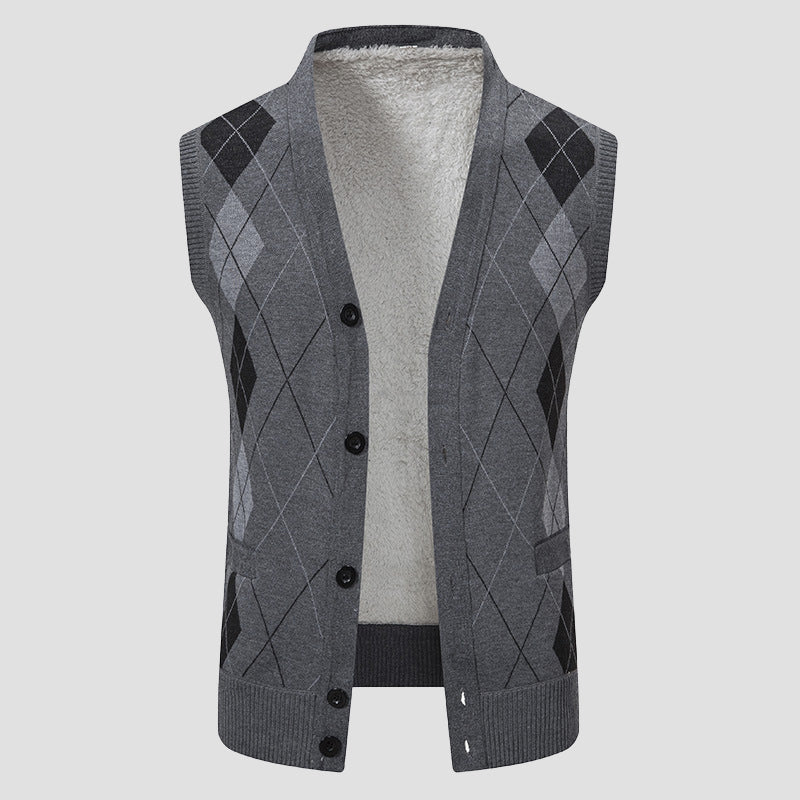 LIAM™ | Men's Diamond-Knit Lined Vest