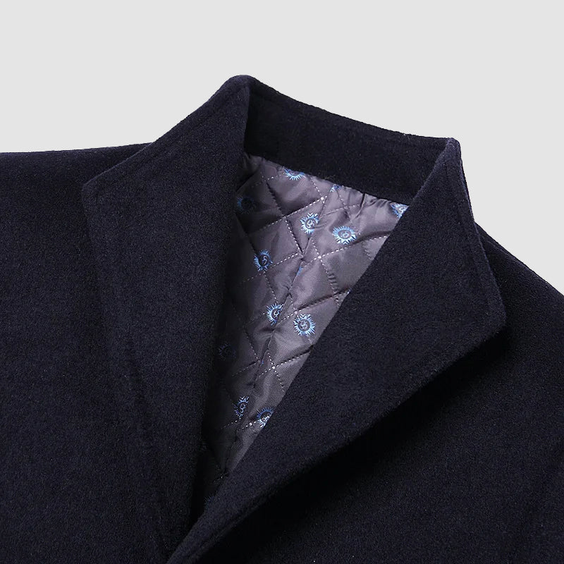 LIAM™ | Men's Wool-Viscose Overcoat with Nanosilk Lining