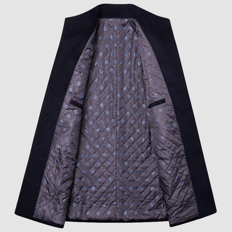 LIAM™ | Men's Wool-Viscose Overcoat with Nanosilk Lining