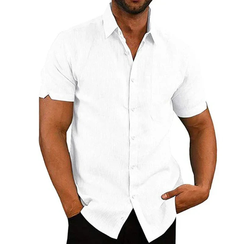 LIAM™ | Men's Short-Sleeve Linen Shirt