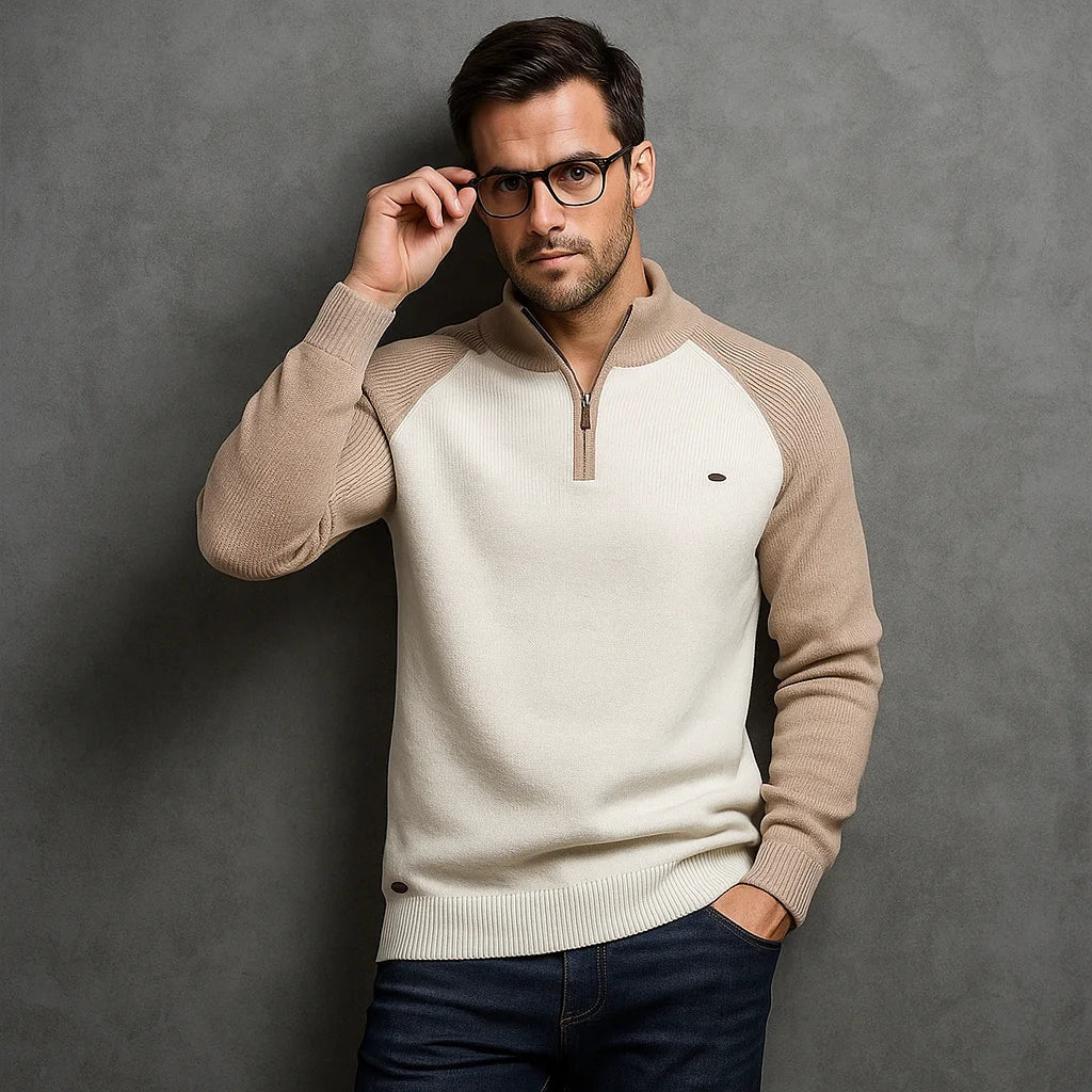 LIAM™ | QUARTER ZIP SWEATER FOR MEN