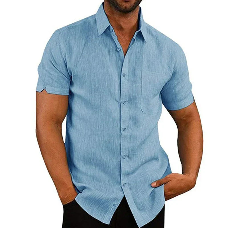 LIAM™ | Men's Short-Sleeve Linen Shirt