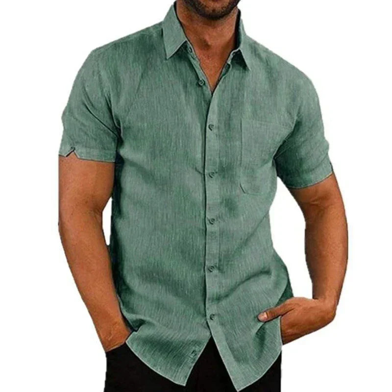 LIAM™ | Men's Short-Sleeve Linen Shirt