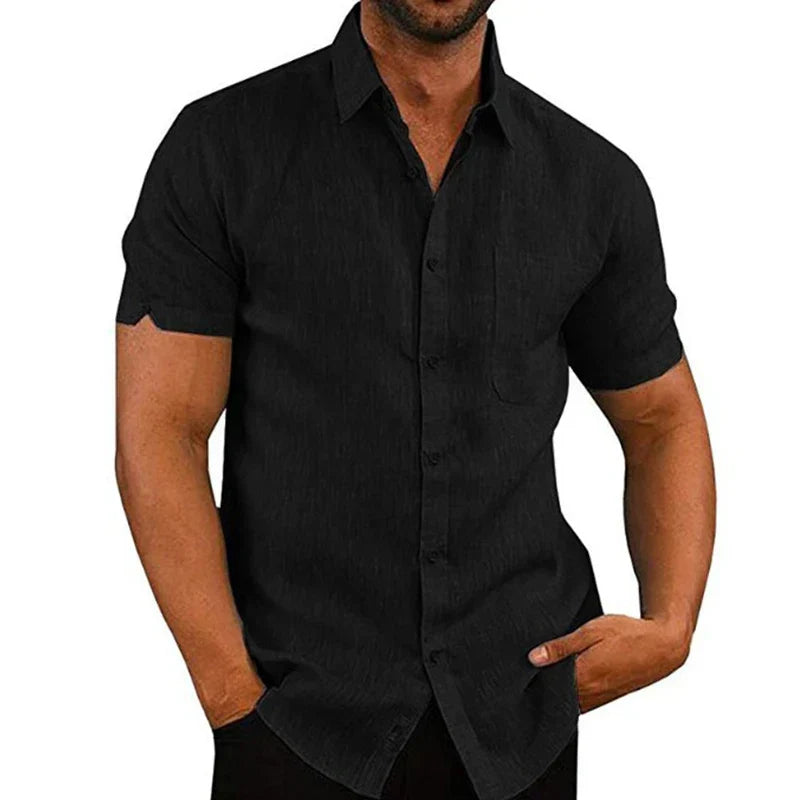 LIAM™ | Men's Short-Sleeve Linen Shirt