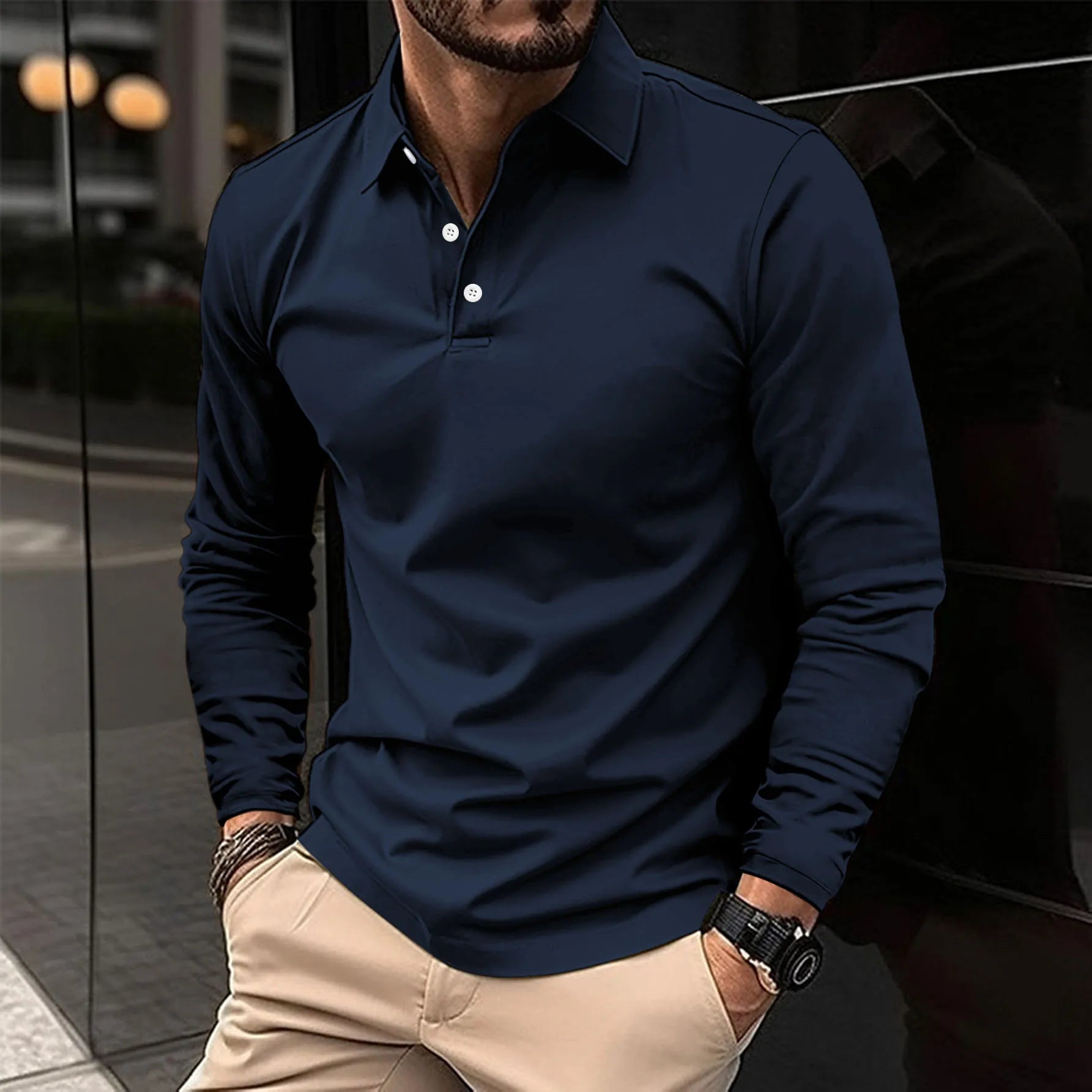 LIAM™ | Collared Long-Sleeve