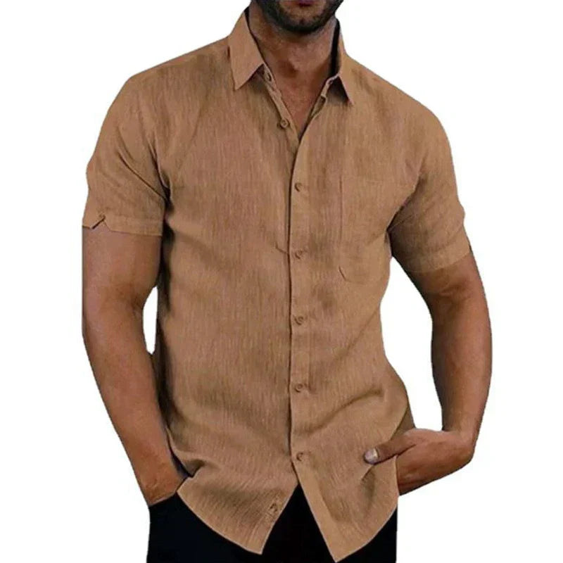 LIAM™ | Men's Short-Sleeve Linen Shirt