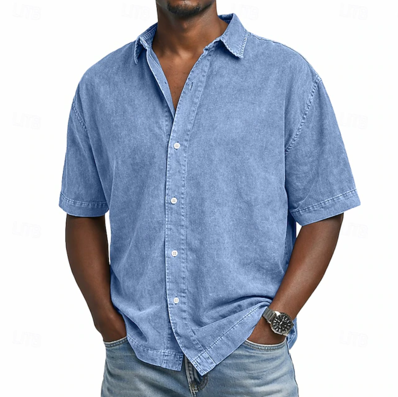 LIAM™ | Men's Acid Wash Shirt