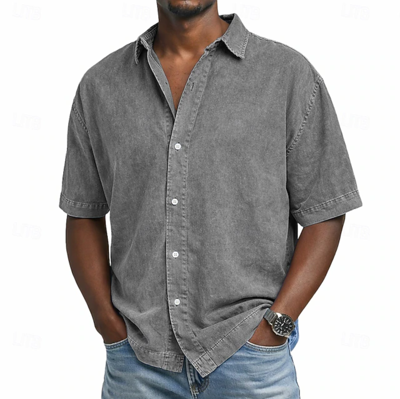 LIAM™ | Men's Acid Wash Shirt
