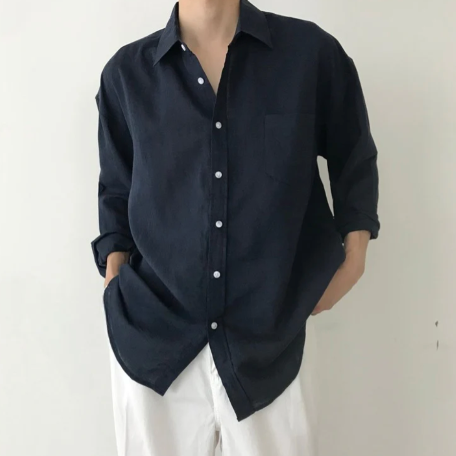 LIAM™ | Men's Spargi Linen Pocket Shirt