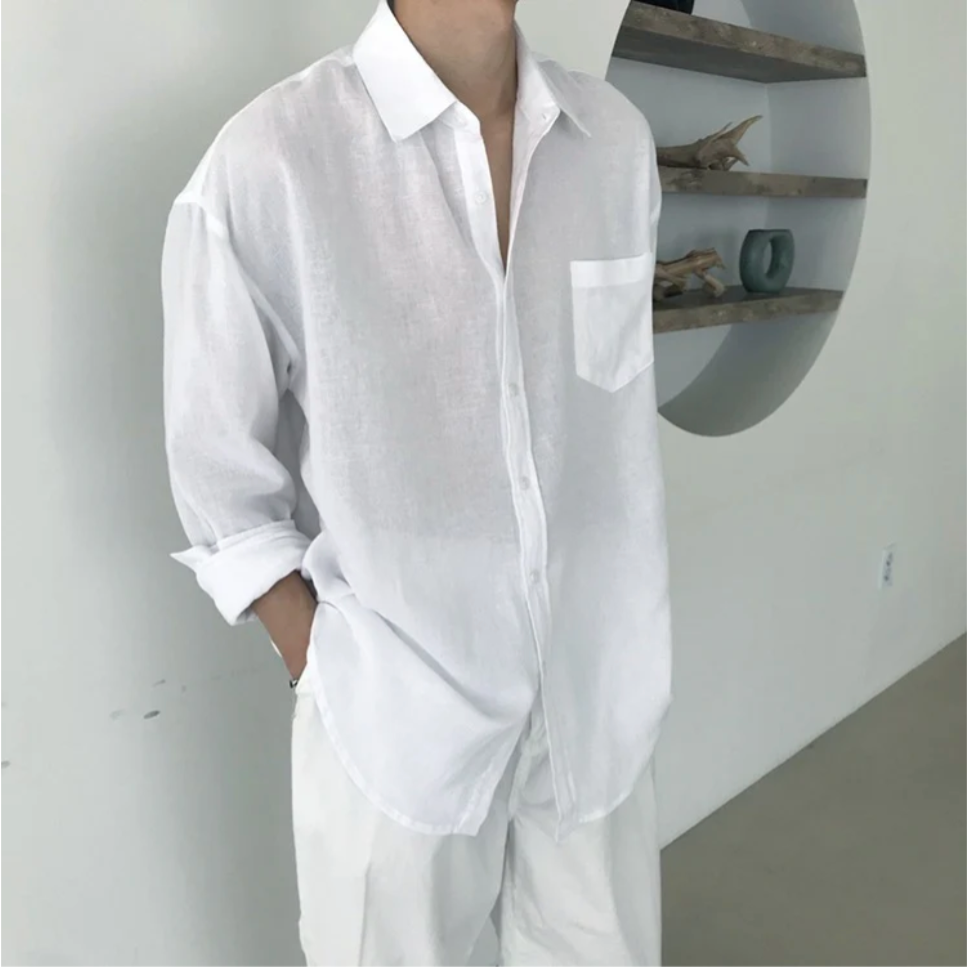 LIAM™ | Men's Spargi Linen Pocket Shirt