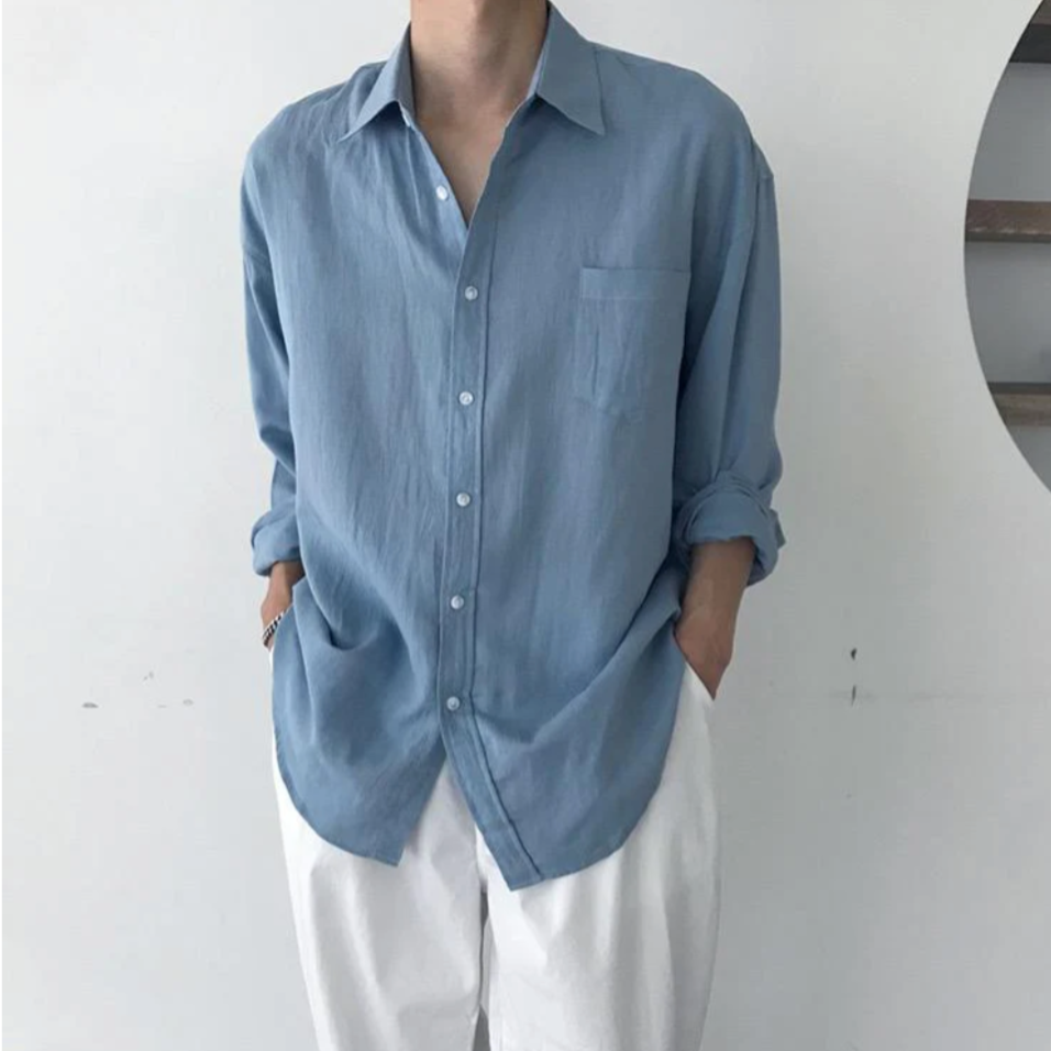 LIAM™ | Men's Spargi Linen Pocket Shirt