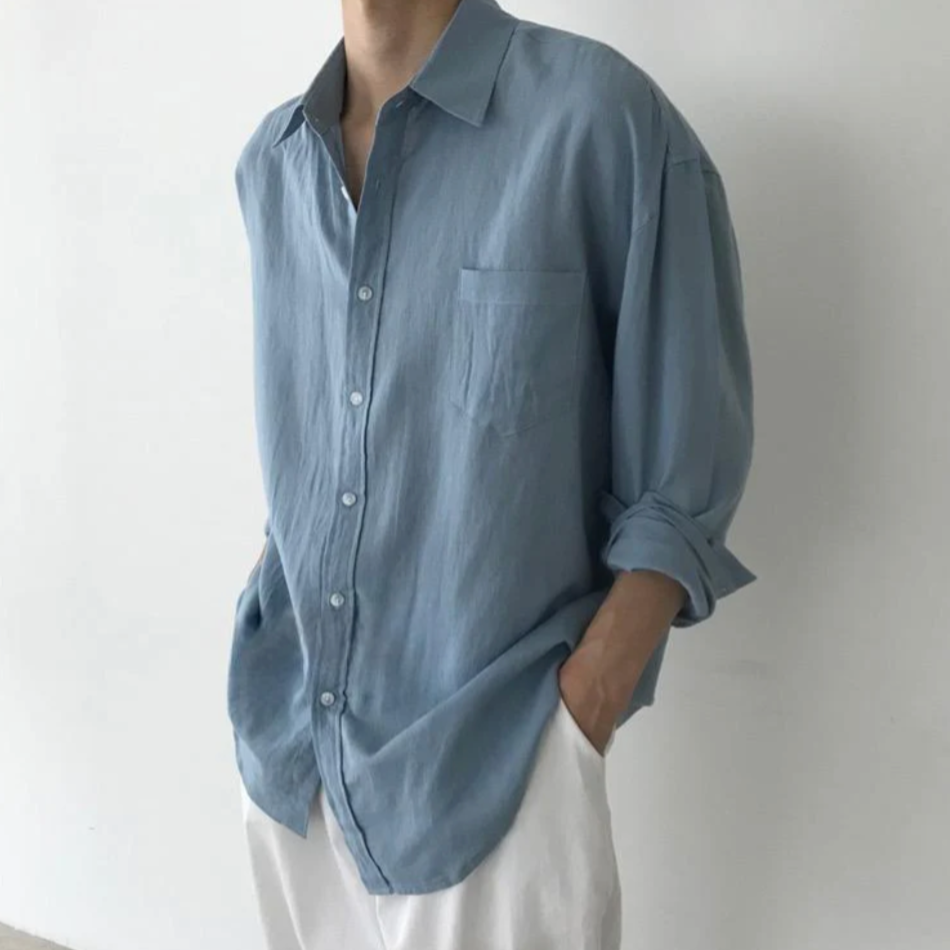 LIAM™ | Men's Spargi Linen Pocket Shirt