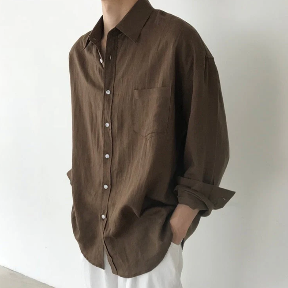 LIAM™ | Men's Spargi Linen Pocket Shirt