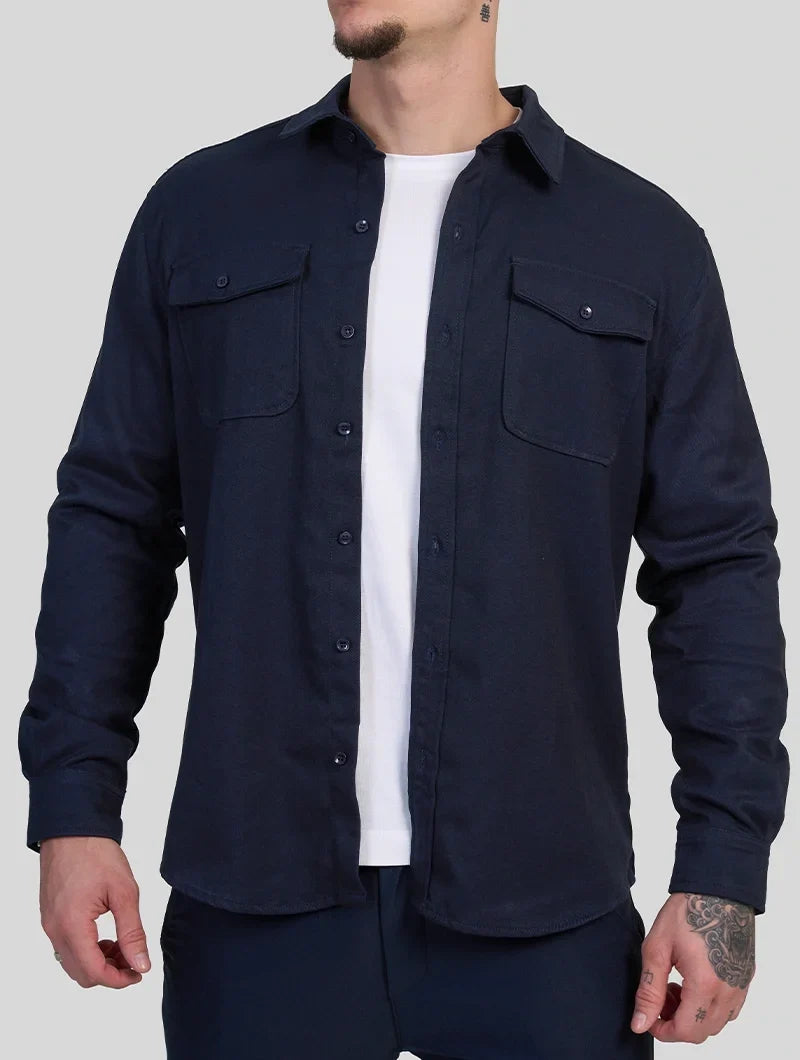 LIAM™ | Simon Overshirt - Navy Blue