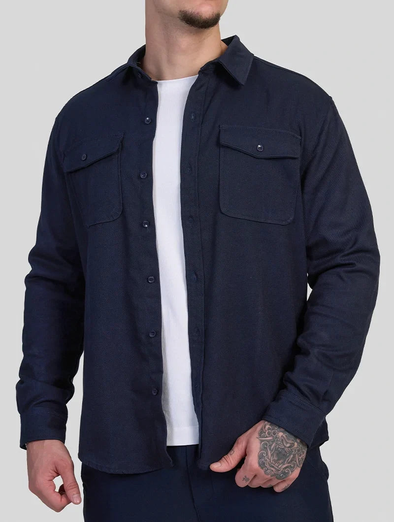 LIAM™ | Simon Overshirt - Navy Blue