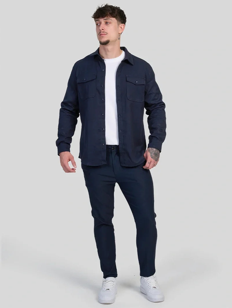 LIAM™ | Simon Overshirt - Navy Blue