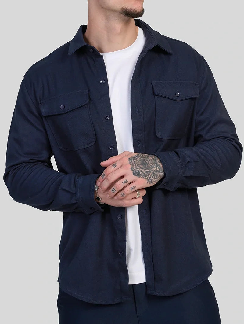 LIAM™ | Simon Overshirt - Navy Blue