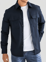 LIAM™ | Simon Overshirt - Navy Blue