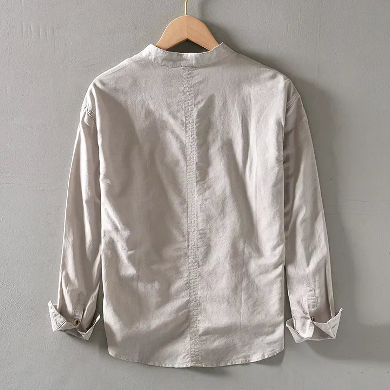 LIAM™ | MINIMALIST LINEN SHIRT