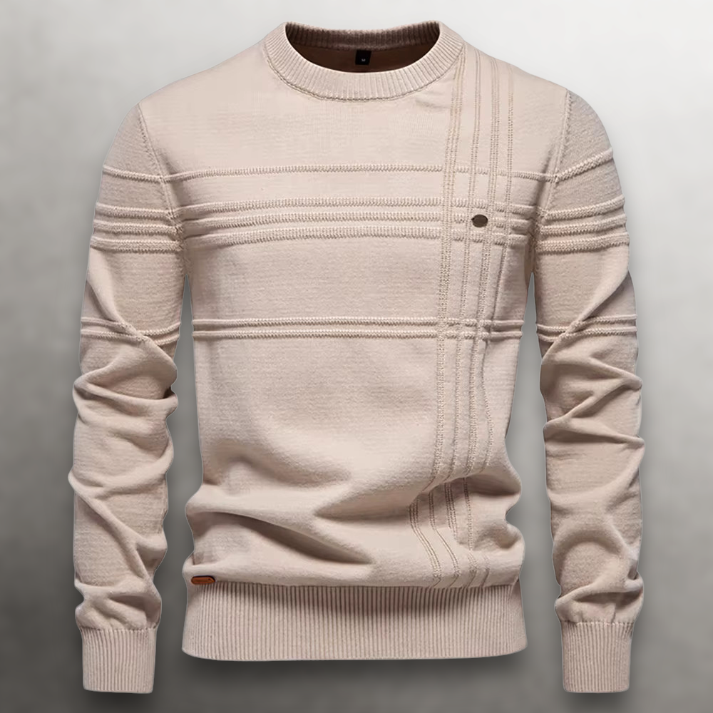 LIAM™ | Sullivan Grid-Knit Cotton Sweater
