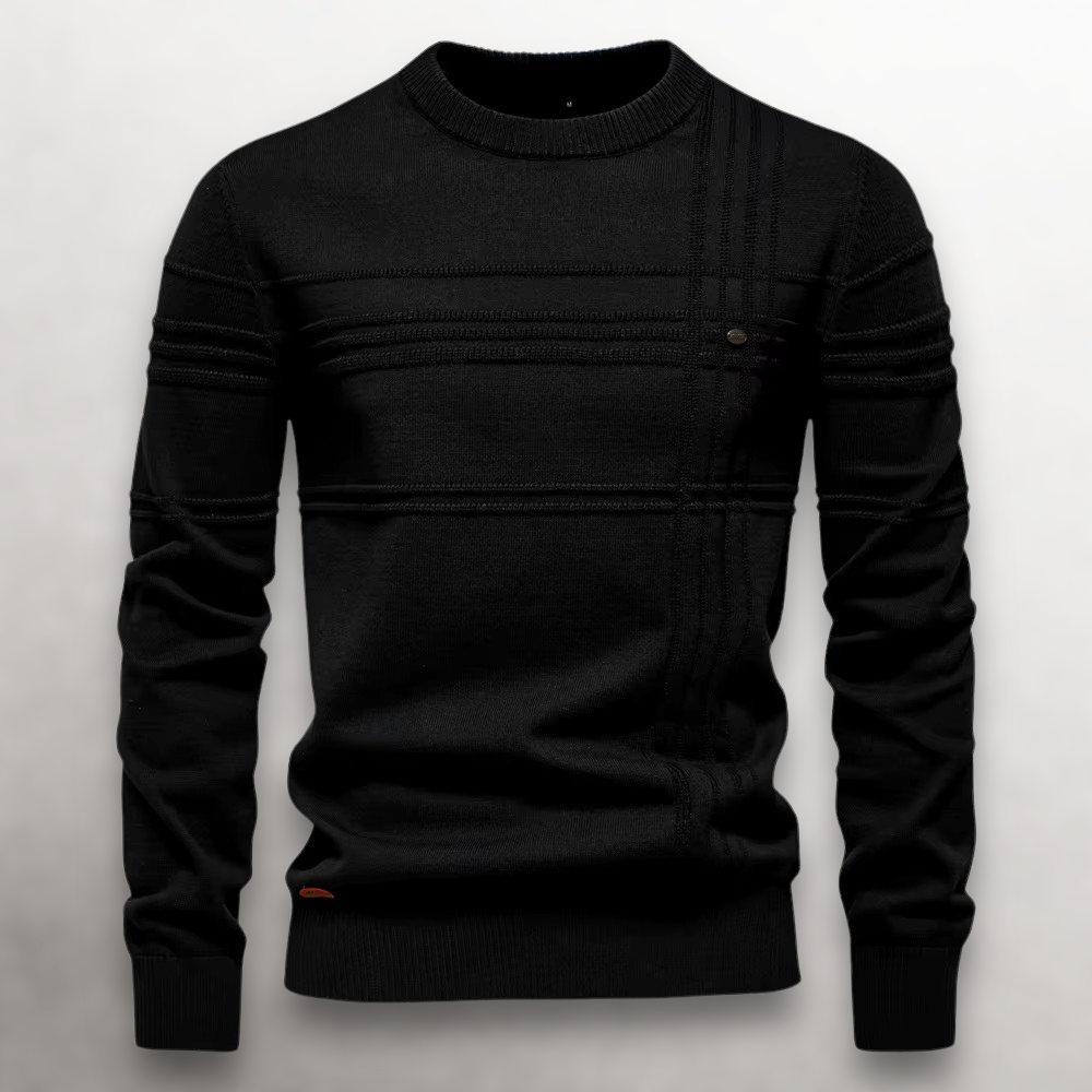 LIAM™ | Sullivan Grid-Knit Cotton Sweater