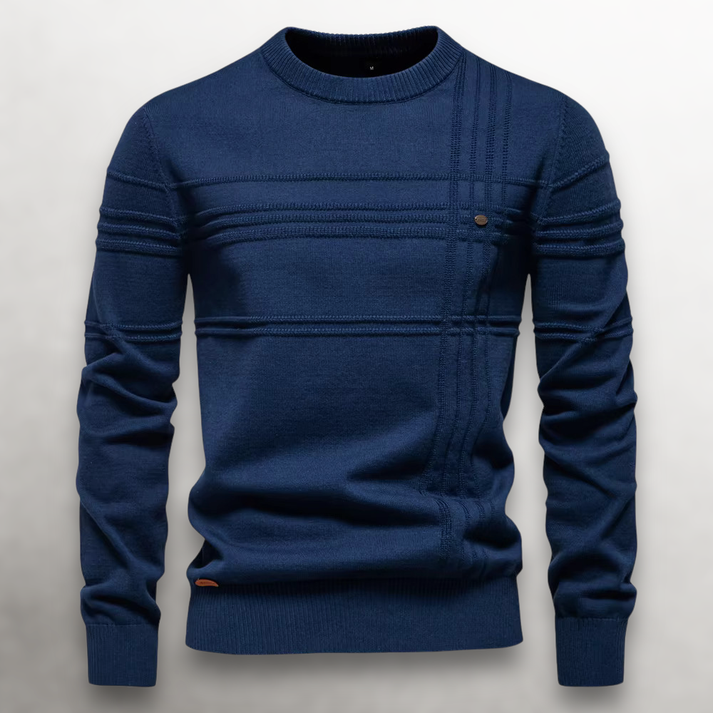 LIAM™ | Sullivan Grid-Knit Cotton Sweater