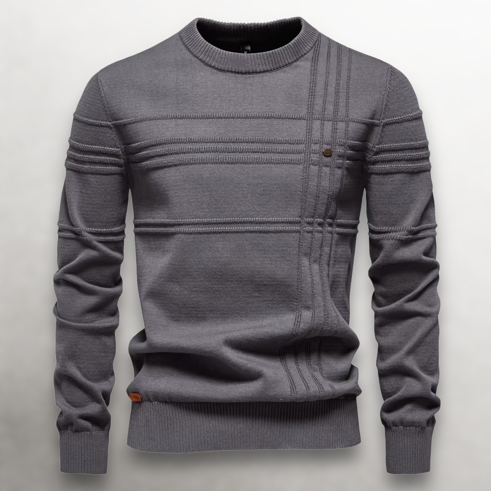 LIAM™ | Sullivan Grid-Knit Cotton Sweater