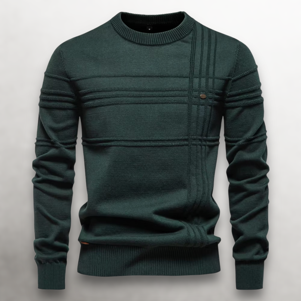 LIAM™ | Sullivan Grid-Knit Cotton Sweater