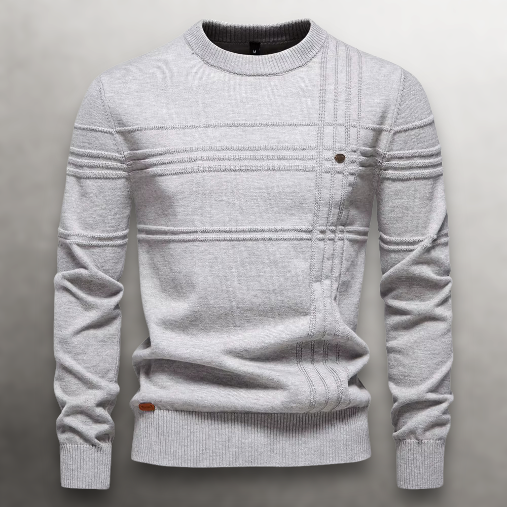 LIAM™ | Sullivan Grid-Knit Cotton Sweater