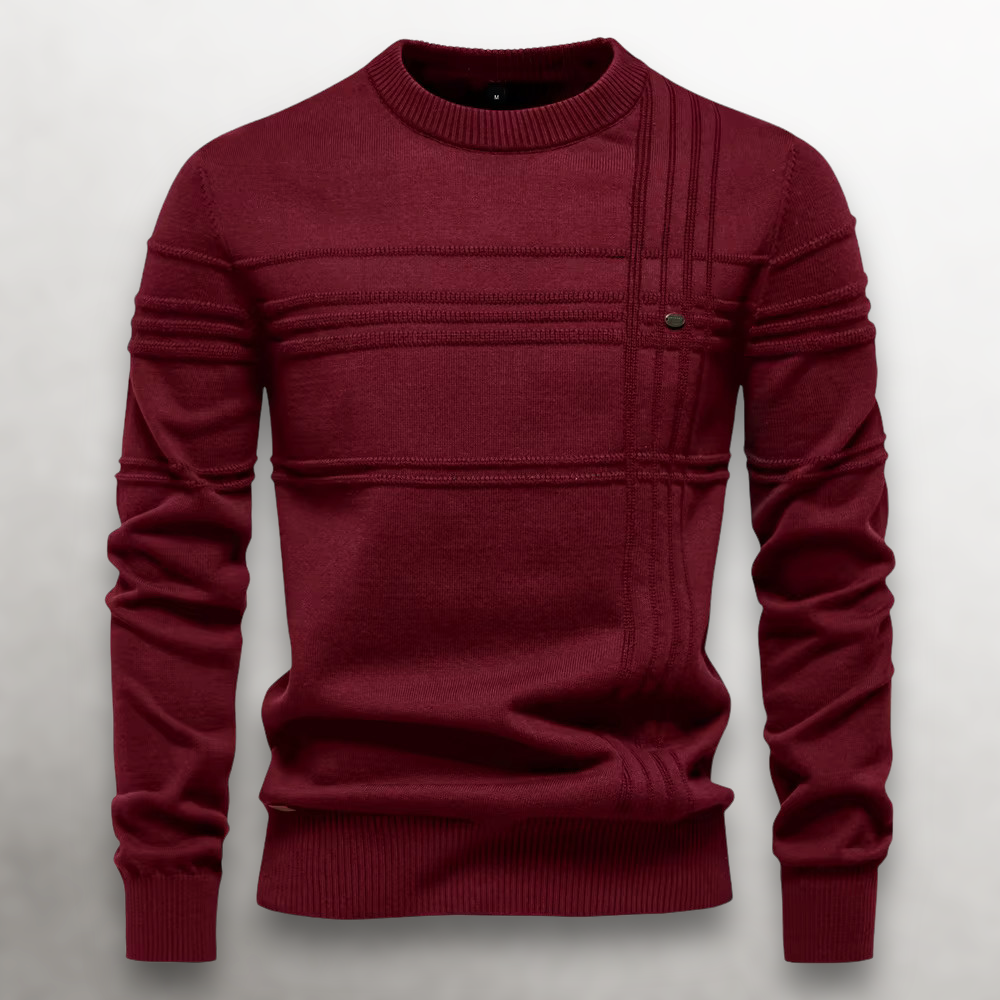 LIAM™ | Sullivan Grid-Knit Cotton Sweater