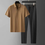 LIAM™ | Men's V-Neck Shirt Trousers Set