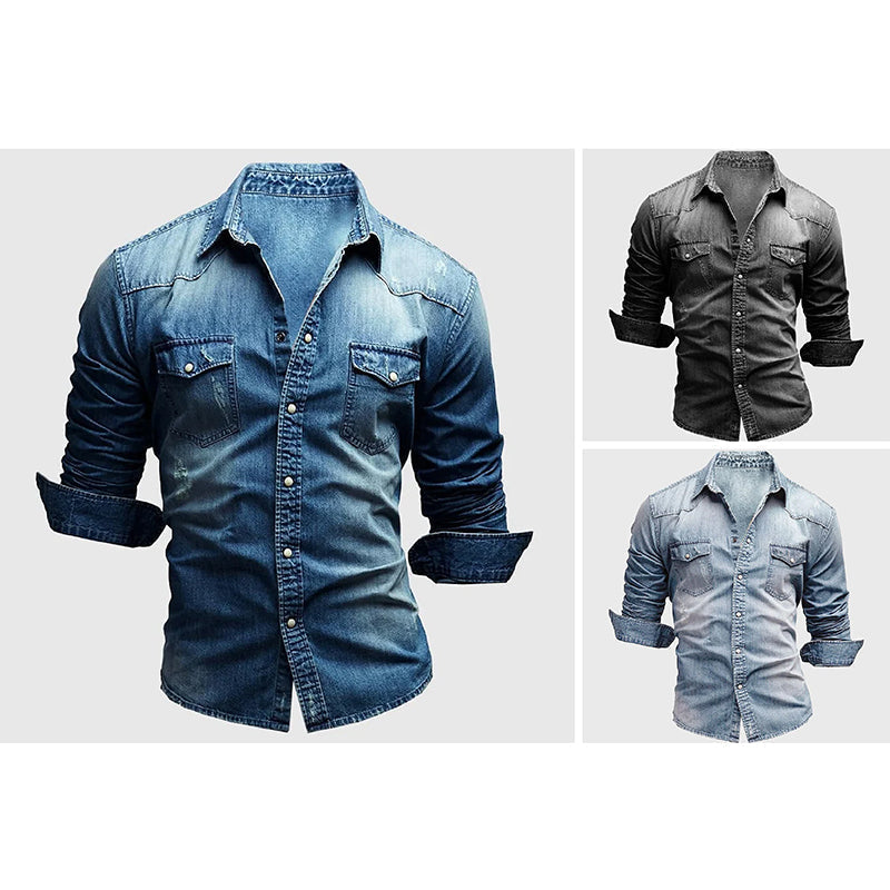 LIAM™ | Slim-Fit Denim Shirt