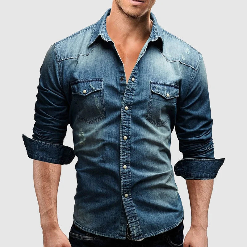 LIAM™ | Slim-Fit Denim Shirt