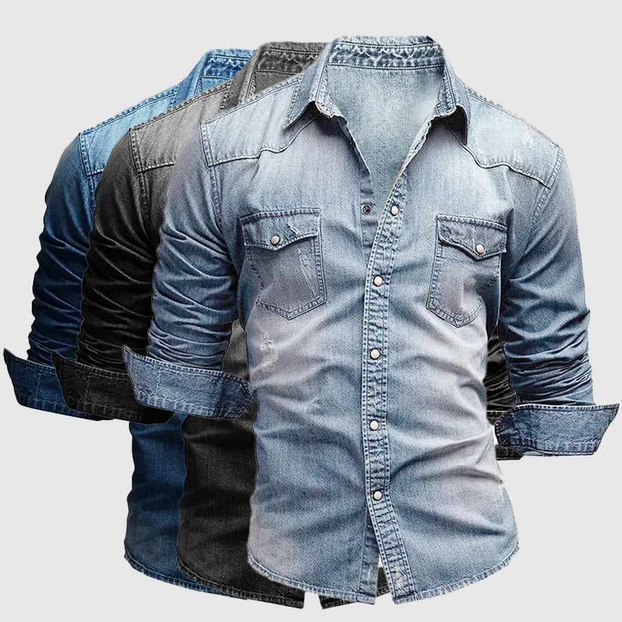 LIAM™ | Slim-Fit Denim Shirt