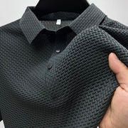 LIAM™ | Men's Knitted Polyester Polo Shirt