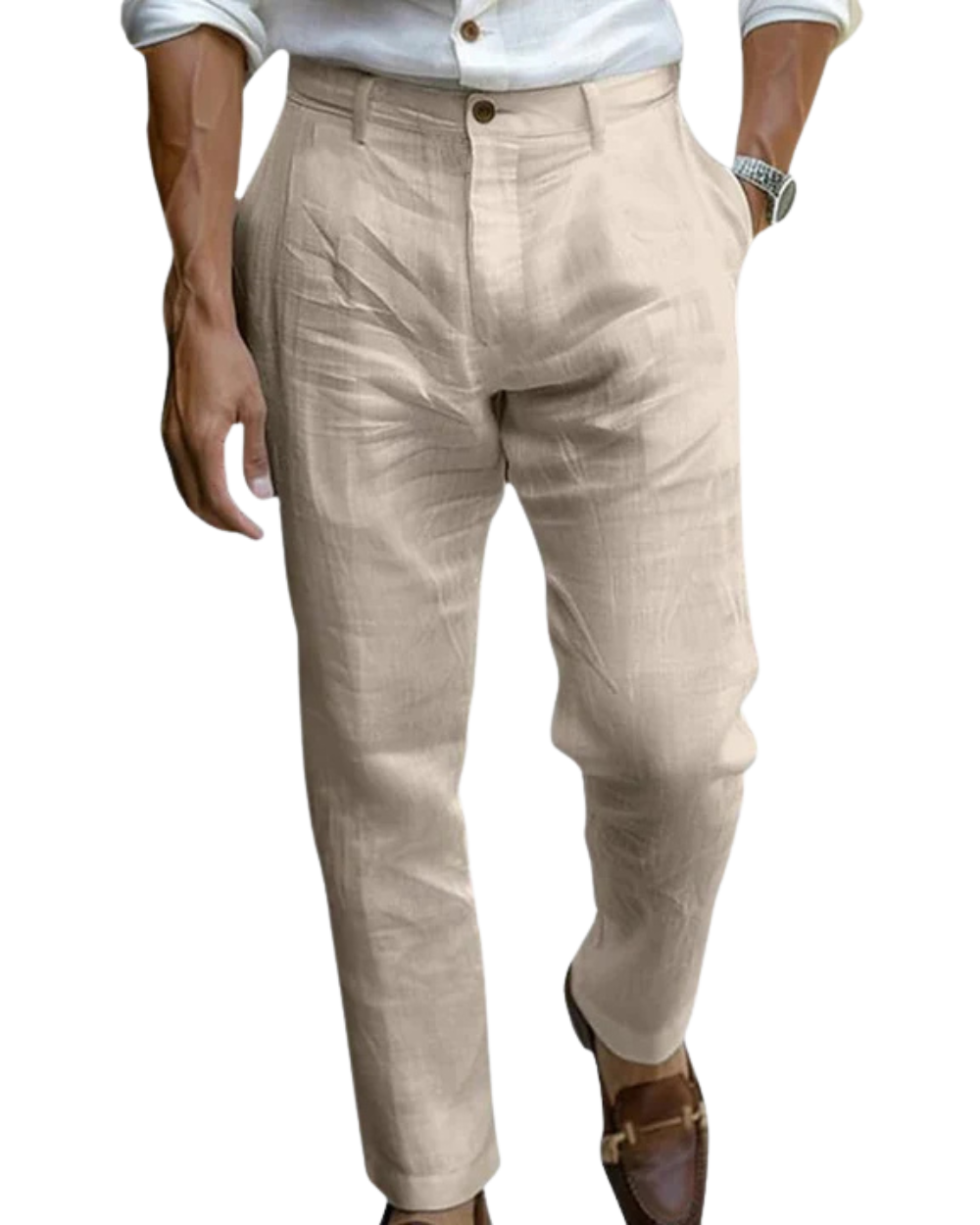 LIAM™ | Men's Pleated Linen Trousers