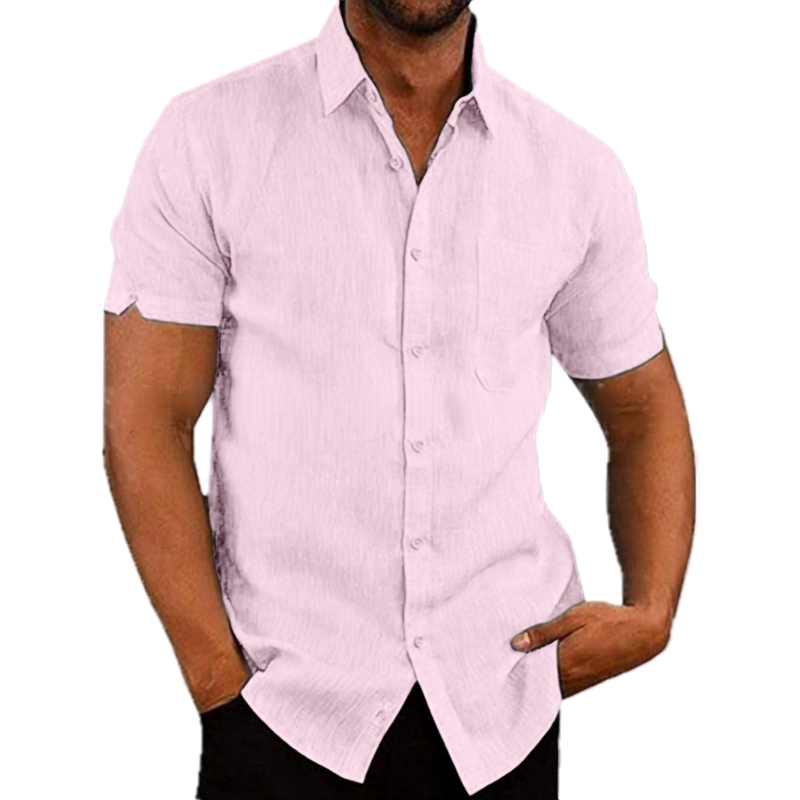 LIAM™ | Men's Short-Sleeve Linen Shirt