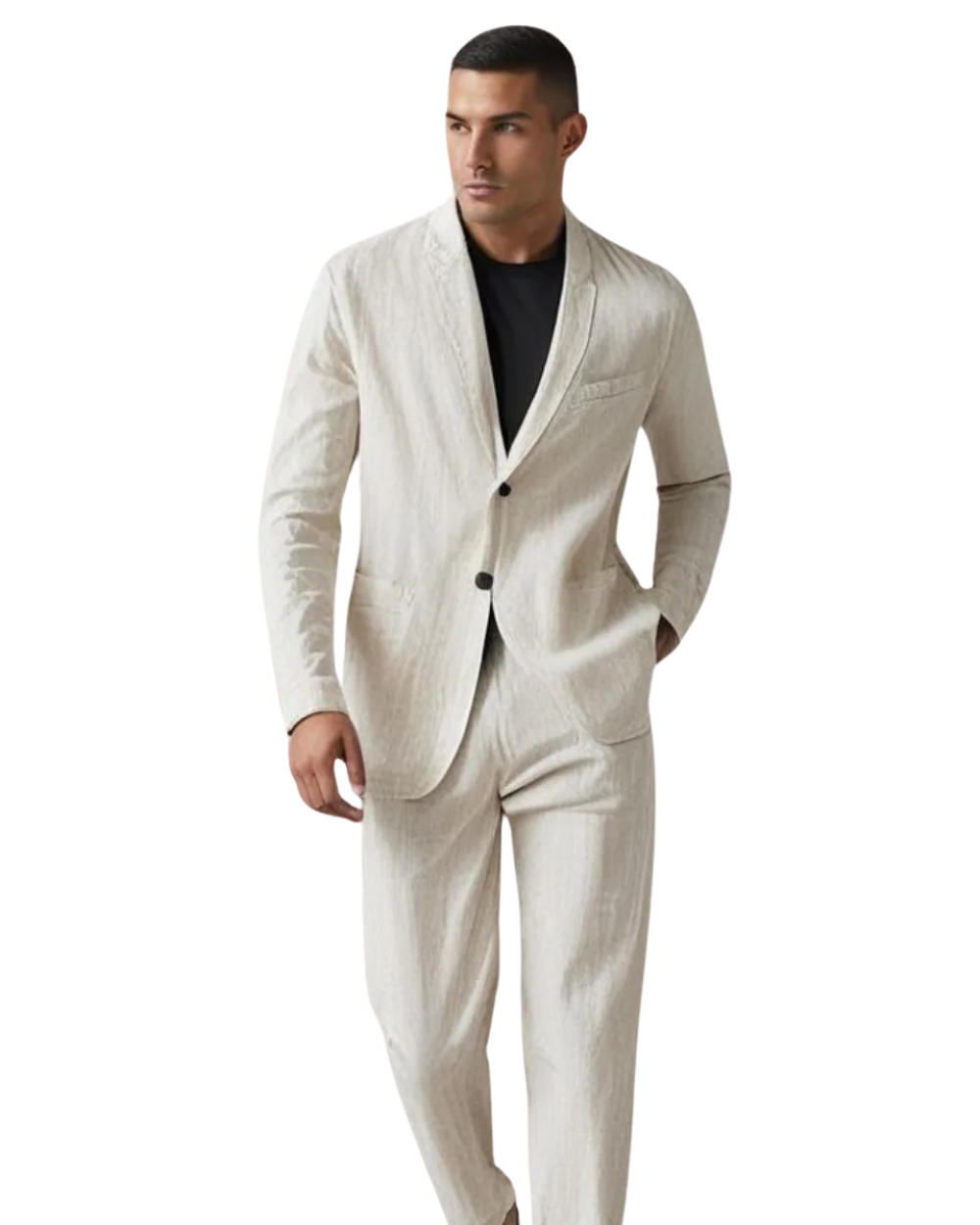 LIAM™ | Men's Pure Linen Coord