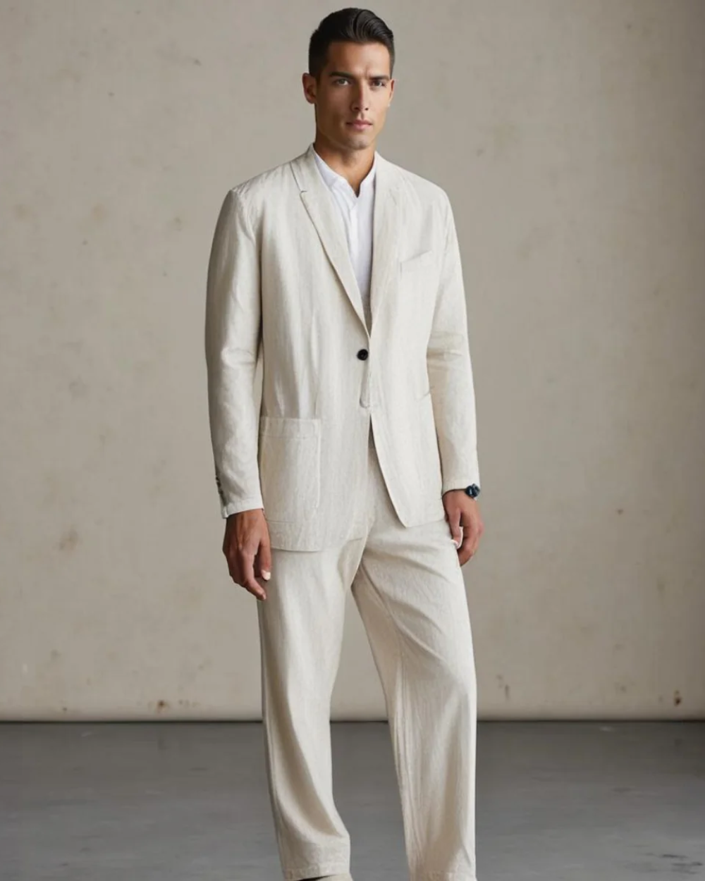 LIAM™ | Men's Pure Linen Coord