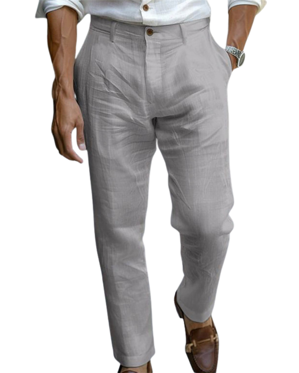 LIAM™ | Men's Pleated Linen Trousers