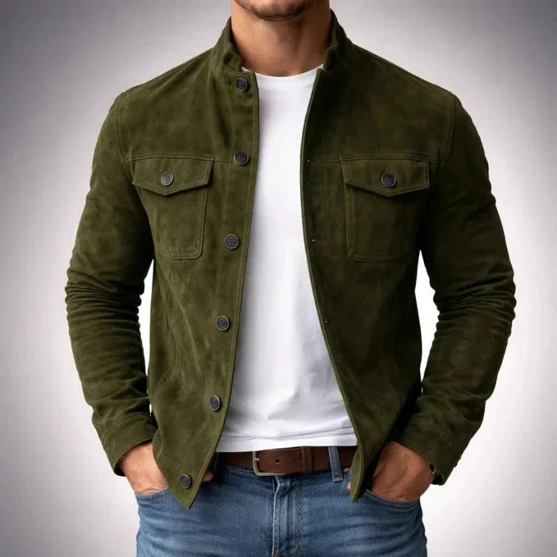LIAM™ | Vintage Suede Utility Jacket