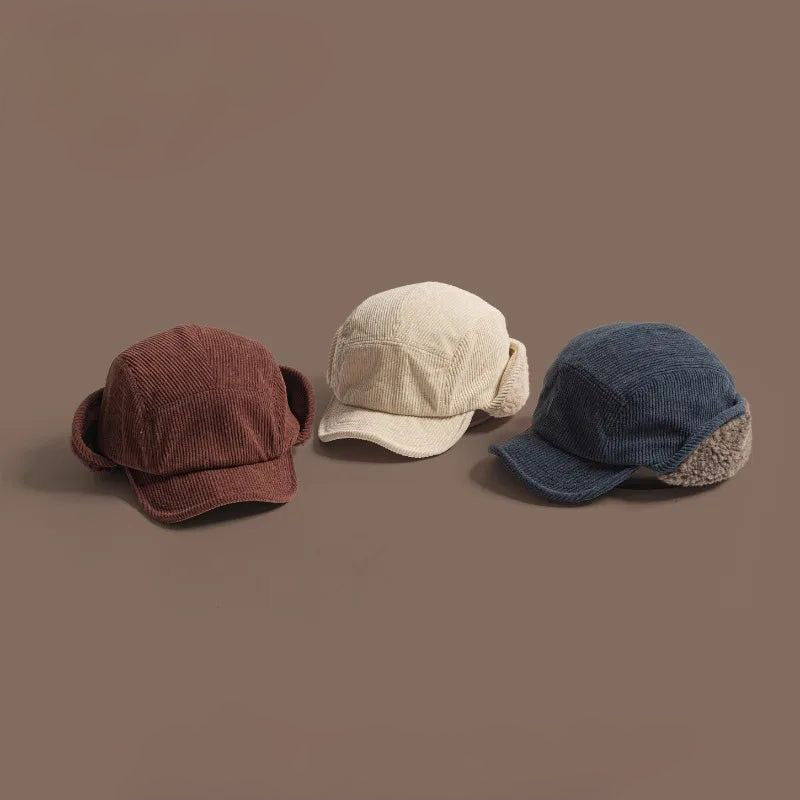 LIAM™ | Frostline Corduroy Earflap Cap