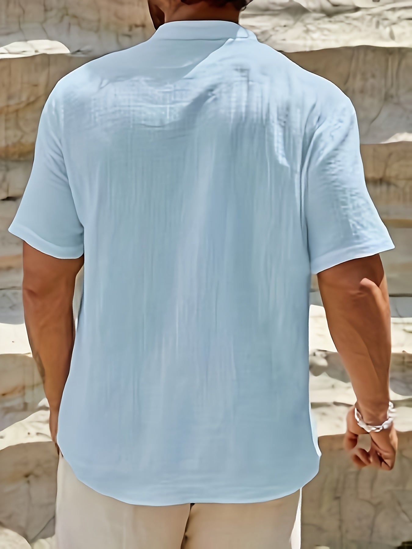 LIAM™ | Men's Linen V-Neck Shirt