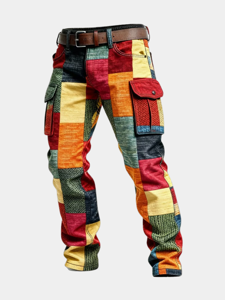 LIAM™ | PATCHWORK CARGO PANTS