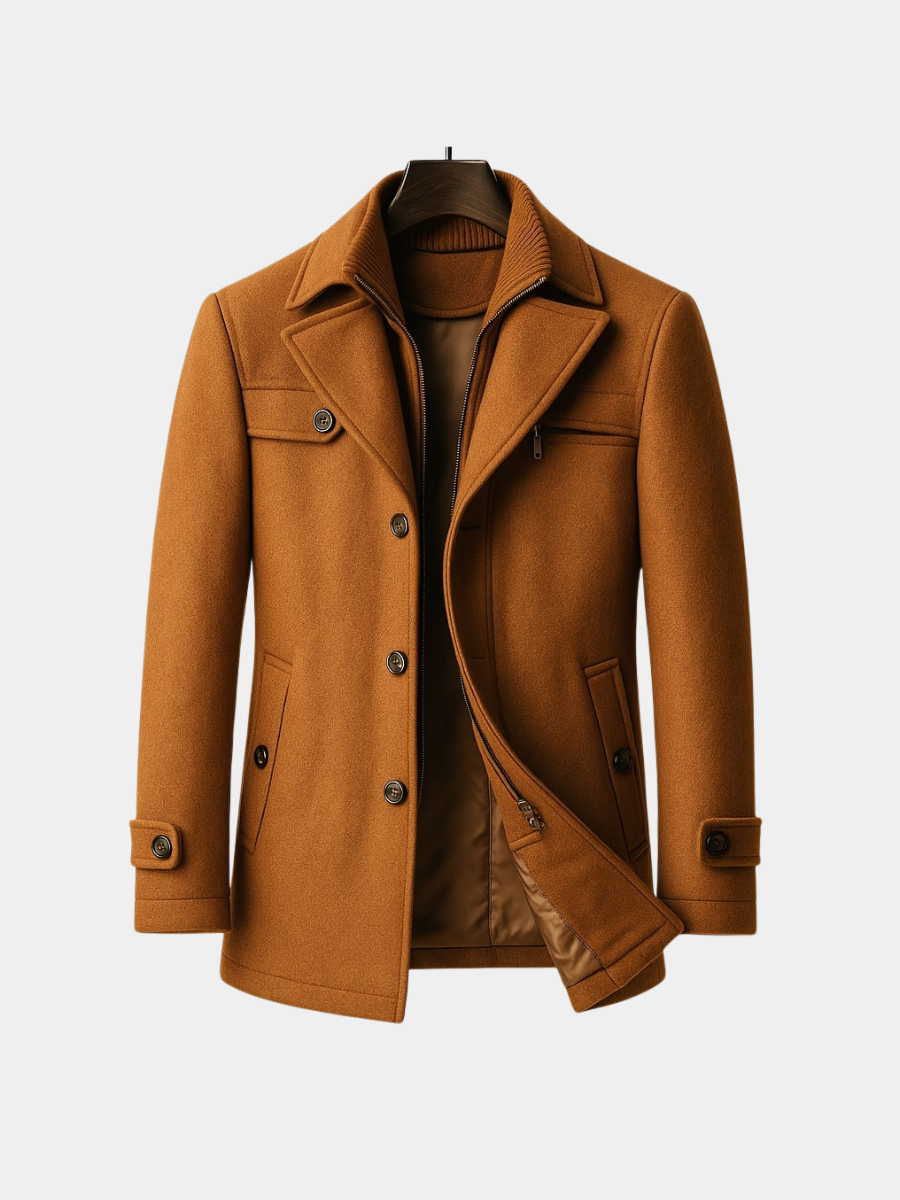 LIAM™ | LONG WOOL COAT FOR MEN