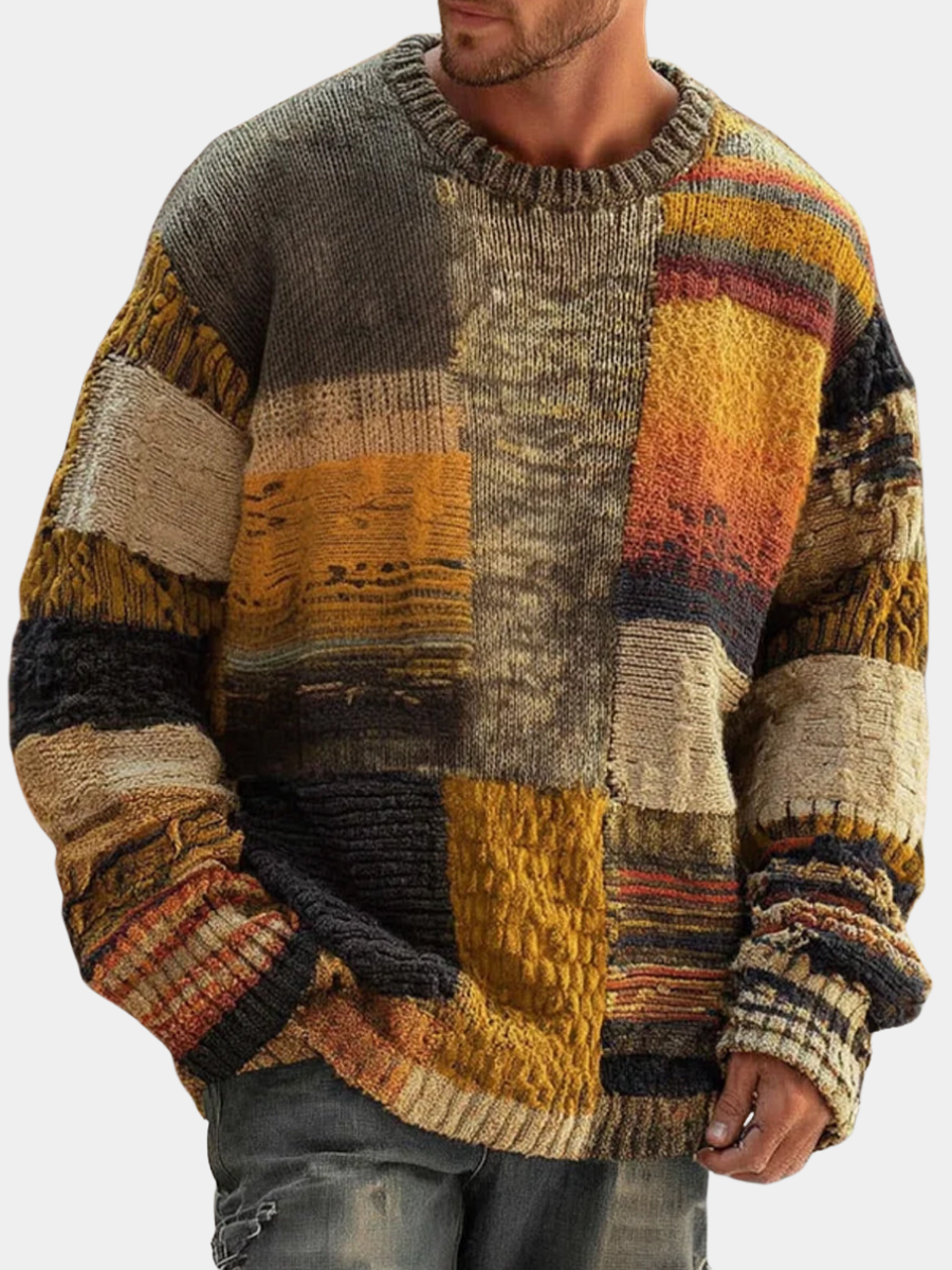 LIAM™ | ABSTRACT KNIT SWEATER