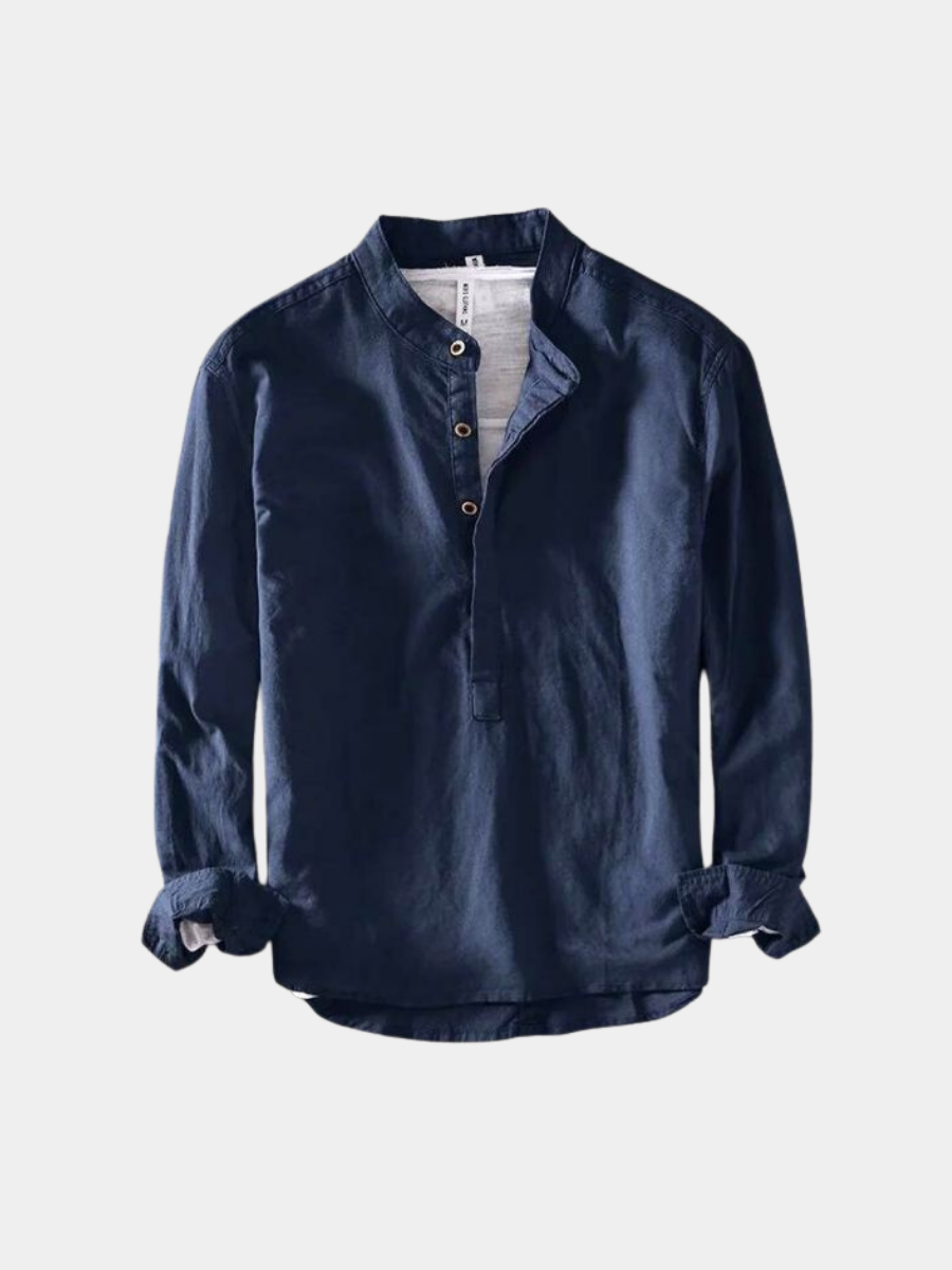 LIAM™ | MINIMALIST LINEN SHIRT